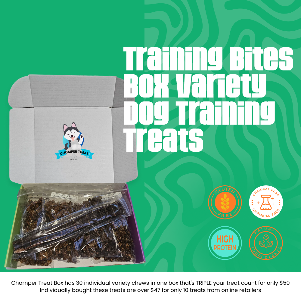 Training Bites Box 5 Variety Dog Training Treats (Ostrich, Duck, Rabbit, Venison, Beef)