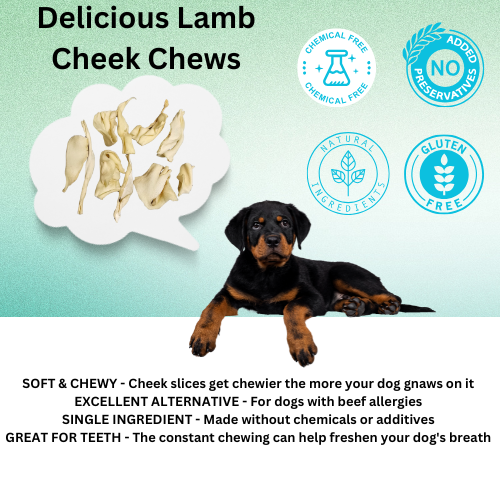 Lamb cheek chews 8 count