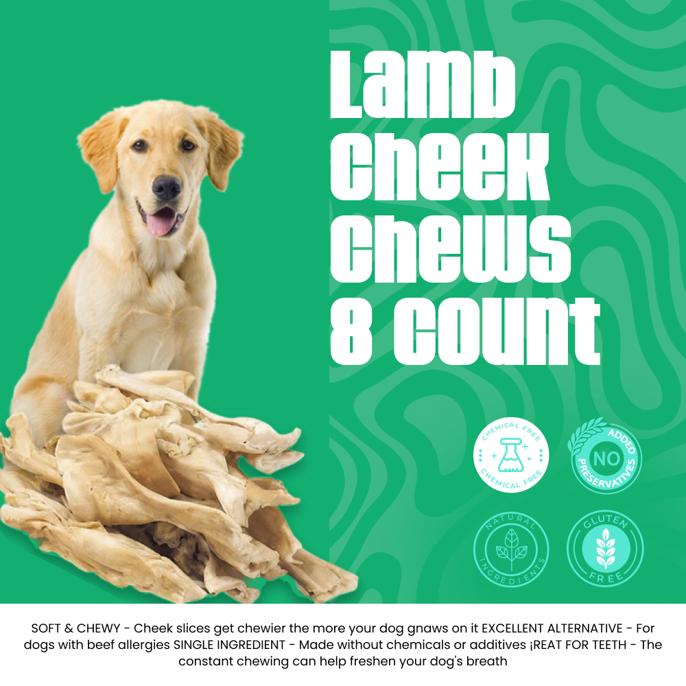Lamb cheek chews 8 count