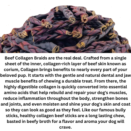 Beef Collagen Braids 8 count