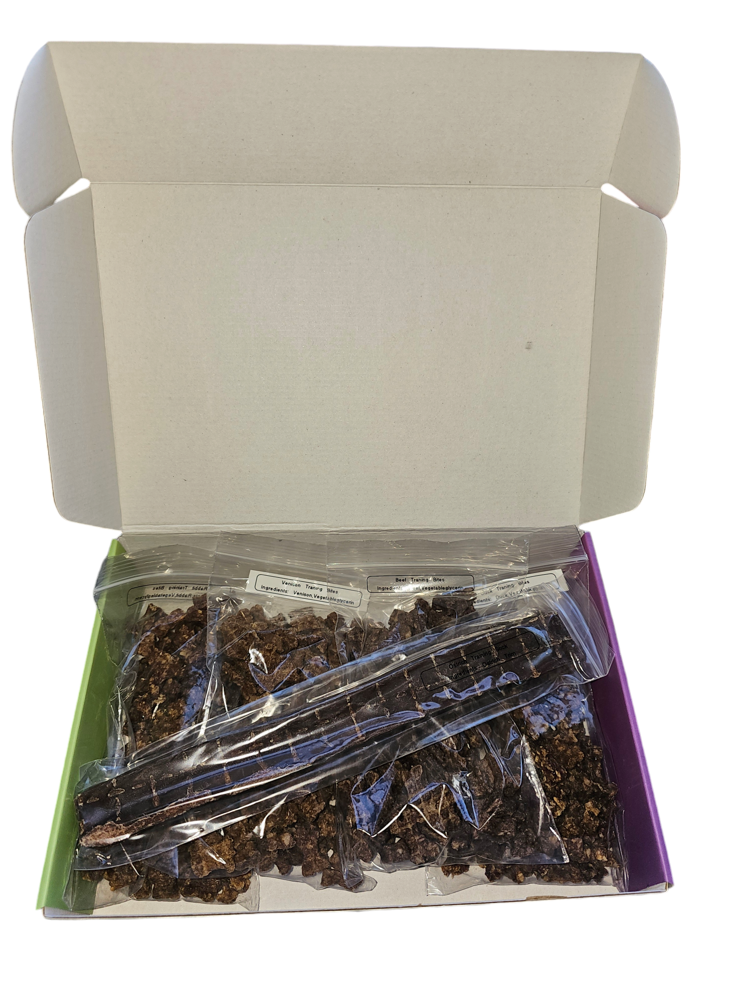 Training Bites Box 5 Variety Dog Training Treats (Ostrich, Duck, Rabbit, Venison, Beef)