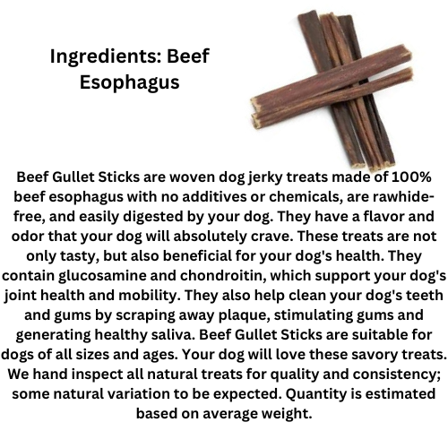 Beef Gullet Sticks 8 count